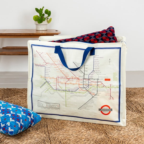 Iš perdirbto plastiko spintos daiktadėžė 58x28x48 cm Heritage Tube Map – Rex London-image-1