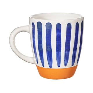 Mėlynos ir baltos spalvos molinis puodelis Sass & Belle Paros, 450 ml