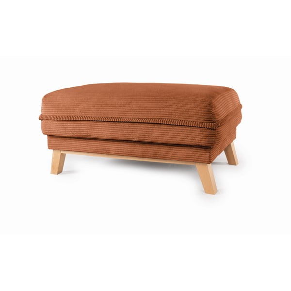 Iš kordinio velveto taburetė oranžinės spalvos Tori – Bonami Selection-image-2