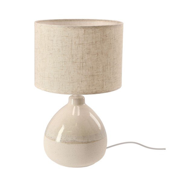 Smėlio spalvos stalinis šviestuvas (aukštis 41 cm) su tekstiliniu gaubtu Ardo – Candellux Lighting-image-3