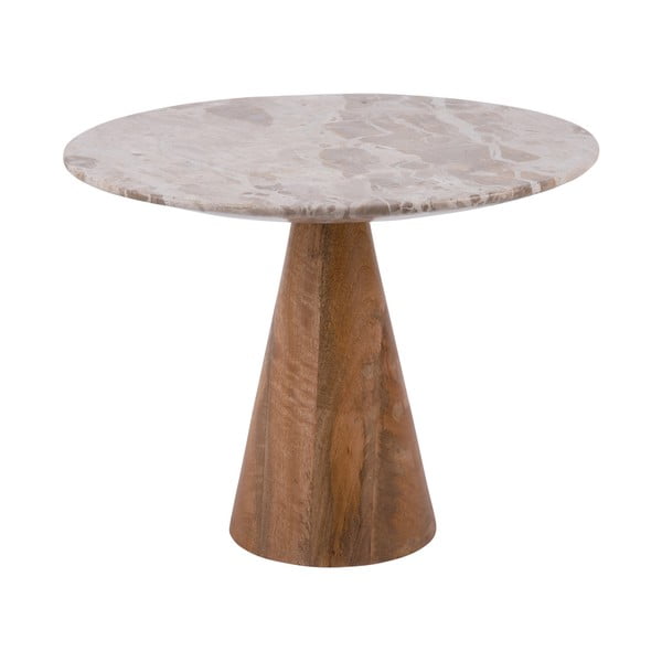 Apvalios formos šoninis stalas su marmuro dekoro stalviršiu ø 40 cm Force   – Leitmotiv