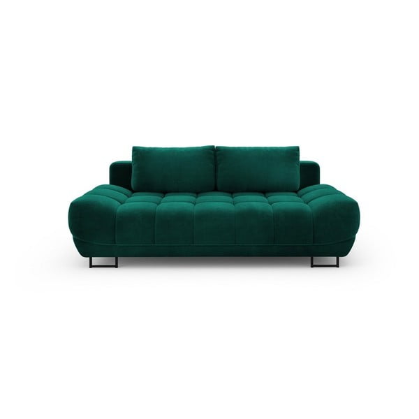 Žalia trivietė sofa-lova su aksomo apmušalais Windsor & Co Sofas Cirrus
