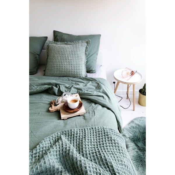 Oranžinė medvilninė dekoratyvinė pagalvėlė Tiseco Home Studio Waffle, 45 x 45 cm-image-1