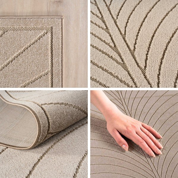 Smėlio spalvos apvalios formos lauko ir vidaus kilimas ø 120 cm Nova 1204 – Ayyildiz Carpets-image-2