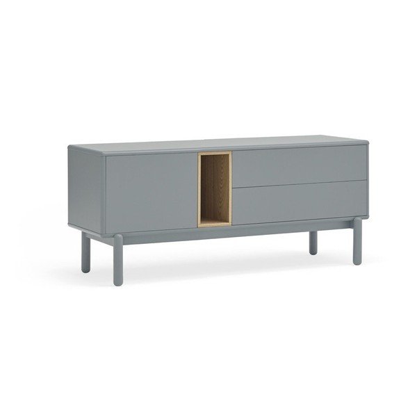 TV spintelė mėlynos spalvos/pilkos spalvos 140x56 cm Corvo – Teulat-image-1
