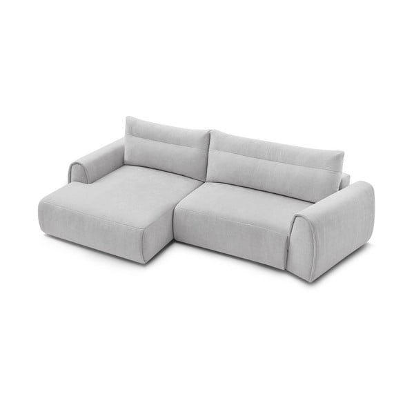 Kampinė sofa šviesiai pilkos spalvos Aden – Bobochic Paris-image-4