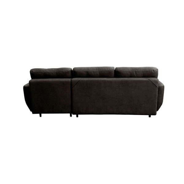 Tamsiai pilka sofa-lova su juodomis kojomis Mazzini Sofas Hortensia, kairysis kampas-image-3