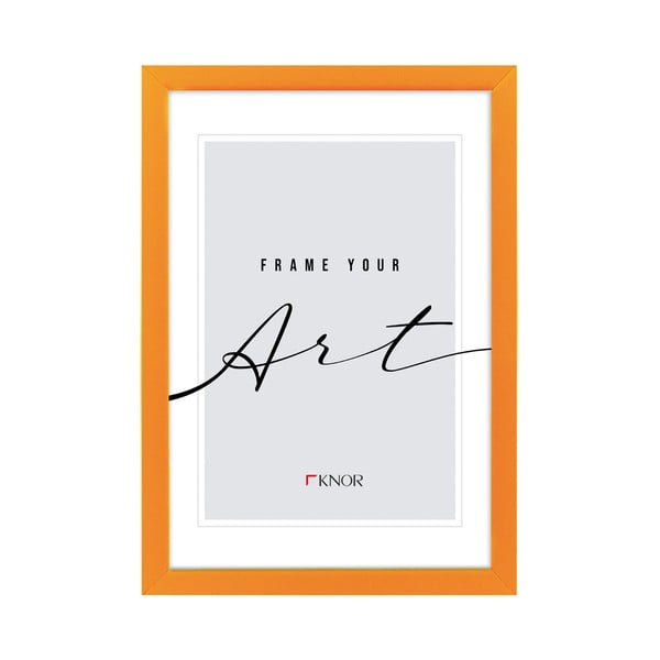 Oranžinės spalvos pastatomas/pakabinamas rėmas 12x17 cm – knor-image-1