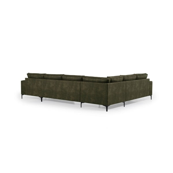 Iš dirbtinės odos kampinė sofa žalios spalvos (su dešiniuoju kampu) Copenhagen – Scandic-image-3