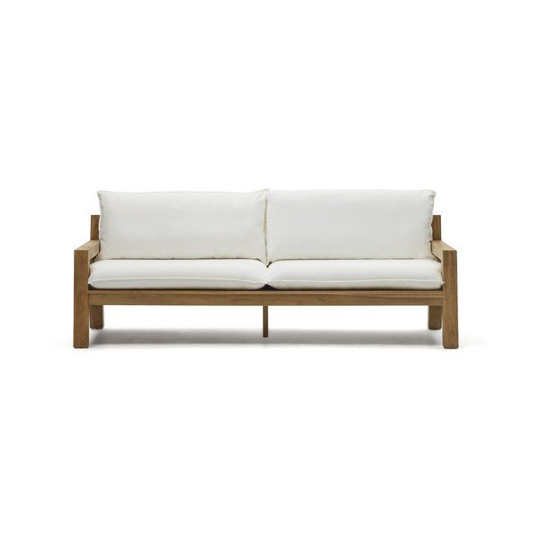 Balta sodo sofa iš tikmedžio medienos Forcanera - Kave Home