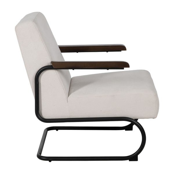 Smėlio spalvos iš šenilinio audinio krėslas Industra – Ixia-image-2