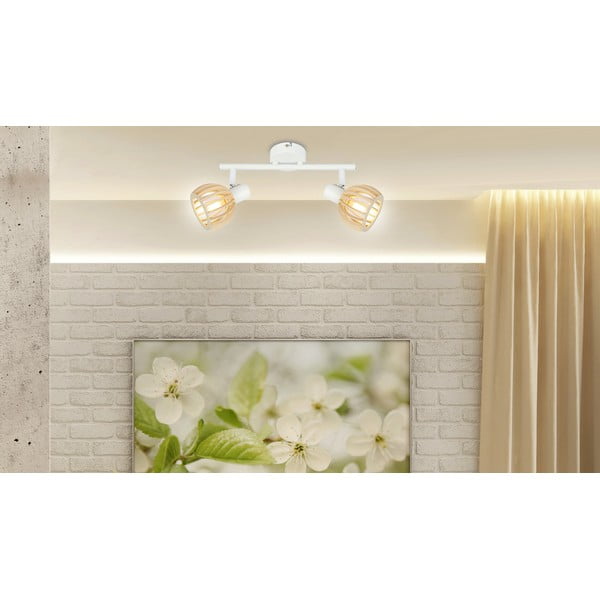 Lubinis šviestuvas baltos spalvos/natūralios spalvos ø 10 cm Atarri – Candellux Lighting-image-2