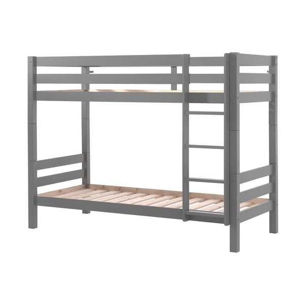 Dviauktė vaikiška lova pilkos spalvos 90x200 cm PINO – Vipack