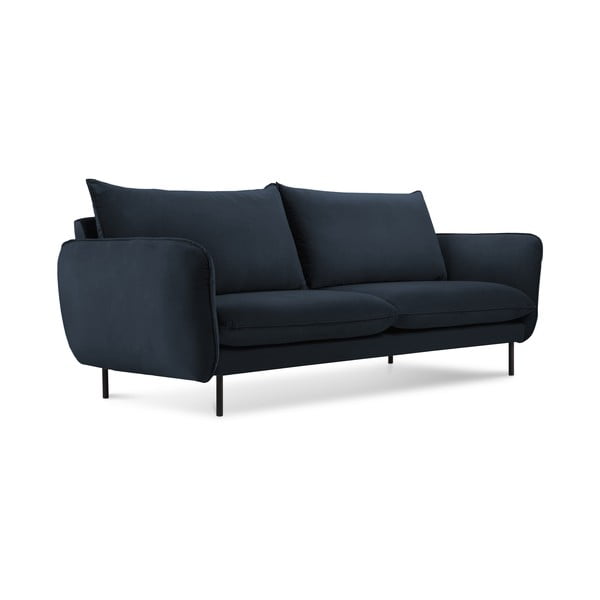 Tamsiai mėlyna aksominė sofa 160 cm Vienna - Cosmopolitan Design