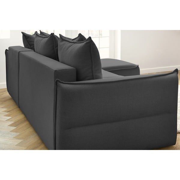 Sulankstoma kampinė sofa tamsiai pilkos spalvos (su dešiniuoju kampu) Leon – Bobochic Paris-image-1
