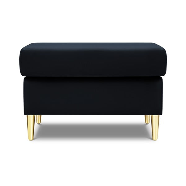 Tamsiai mėlynos spalvos iš velveto taburetė Kyoto – Cosmopolitan Design