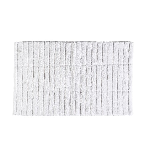 Baltas medvilninis vonios kilimėlis Zone Tiles, 80 x 50 cm