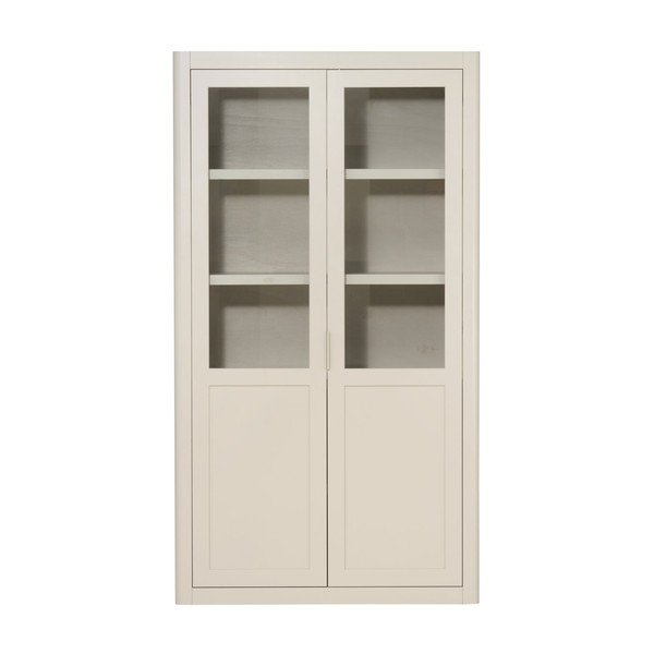 Šviesiai pilkos spalvos iš pušies masyvo vitrina 120x217x48 cm Gunnar – WOOOD