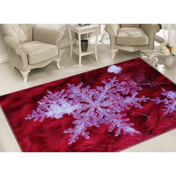 Kilimas Vitaus Kalėdų laikotarpis Raudona ledinė snaigė, 50 x 80 cm-image-1