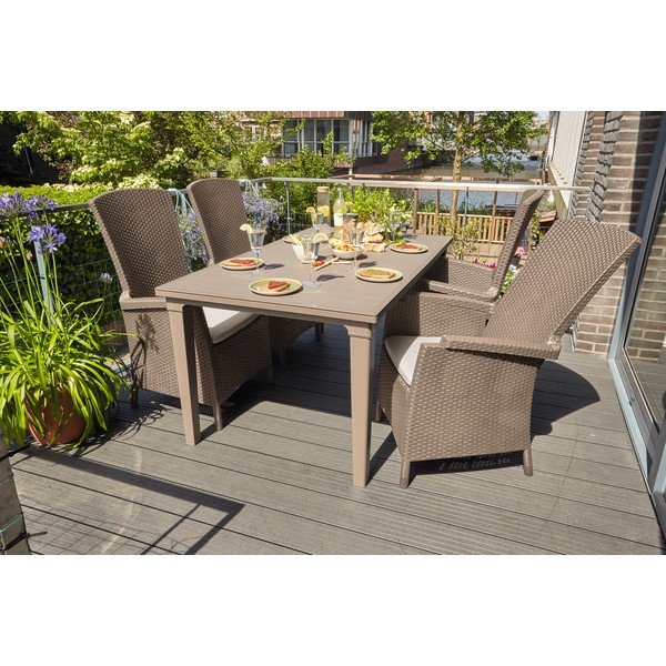 Šviesiai rudos spalvos plastikinis sodo krėslas Vermont – Keter-image-3