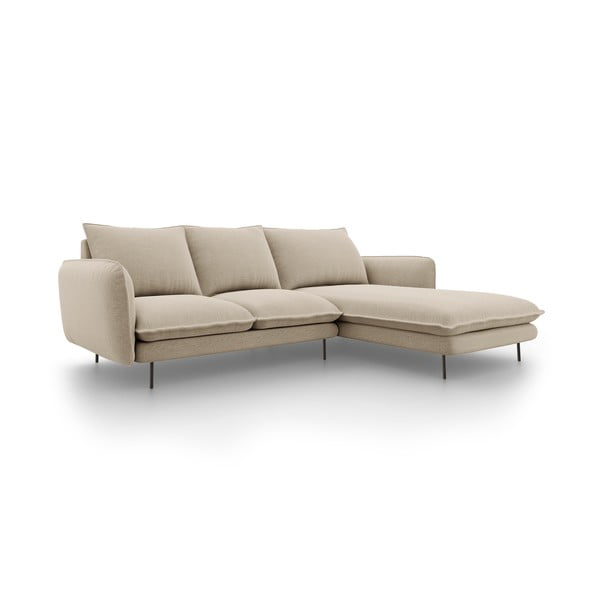 Smėlio spalvos kampinė sofa Cosmopolitan Design Vienna, kampas dešinėje-image-2