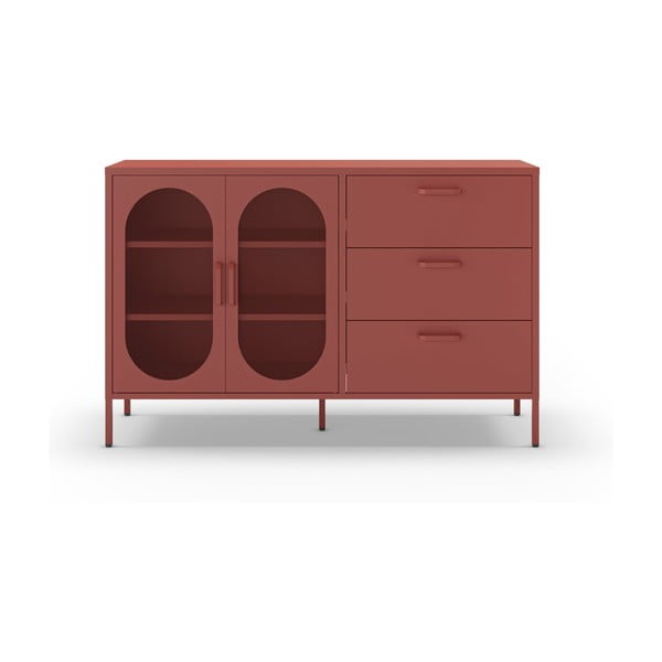 Šoninė spintelė raudonos plytų spalvos 140x90 cm Diora – Marckeric