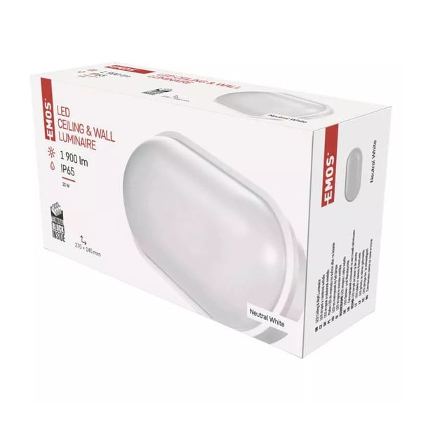 Lubinis šviestuvas baltos spalvos LED 14.5x27 cm Qari – EMOS-image-1