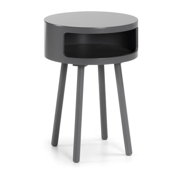 Pilkas žurnalinis staliukas su daiktadėže Kave Home Bruk