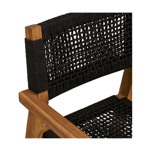 Juodos spalvos medžio masyvo sodo kėdė Anzio – House Nordic-image-1