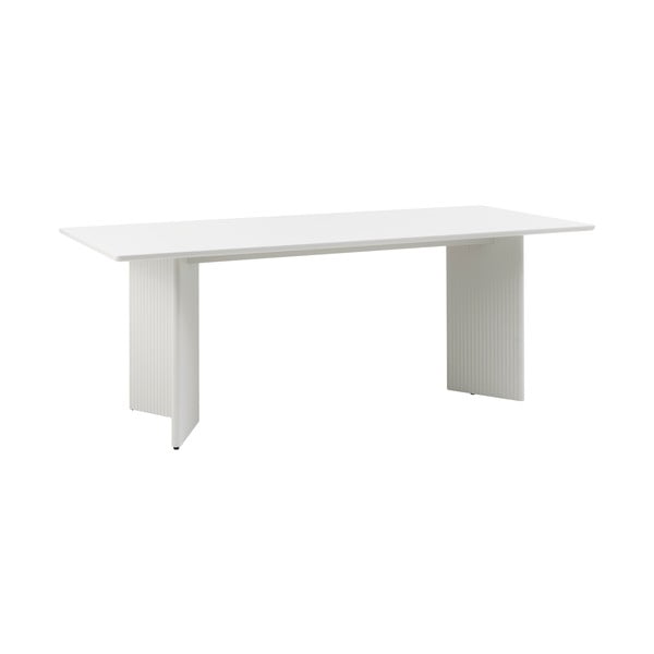 Valgomojo stalas šviesiai pilkos spalvos 90x200 cm Palma – Unique Furniture