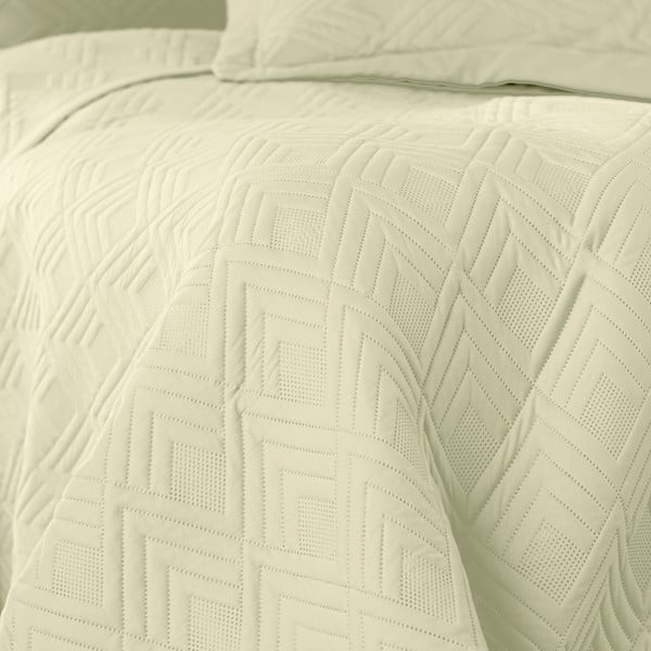 Smėlio spalvos iš mikropluošto dygsniuota lovatiesė 170x210 cm Ophelia – Restilo-image-2