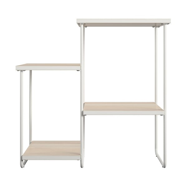 Konsolinis staliukas baltos spalvos/natūralios spalvos su uosio dekoro stalviršiu 35x67 cm Dante – Støraa-image-3