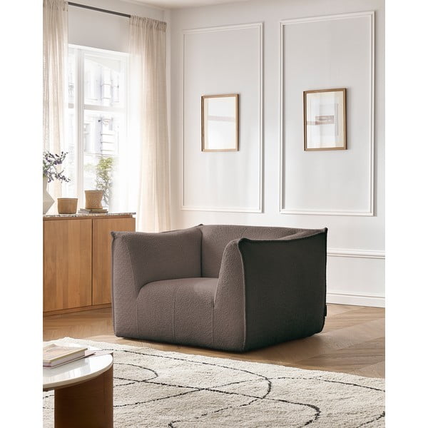 Rudos spalvos iš boucle krėslas Giorgia – Bobochic Paris-image-1