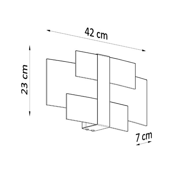 Sieninė lempa baltos spalvos Marett – Sollux-image-2