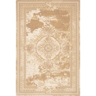 Kilimas iš vilnos smėlio spalvos 133x180 cm Emily – Agnella