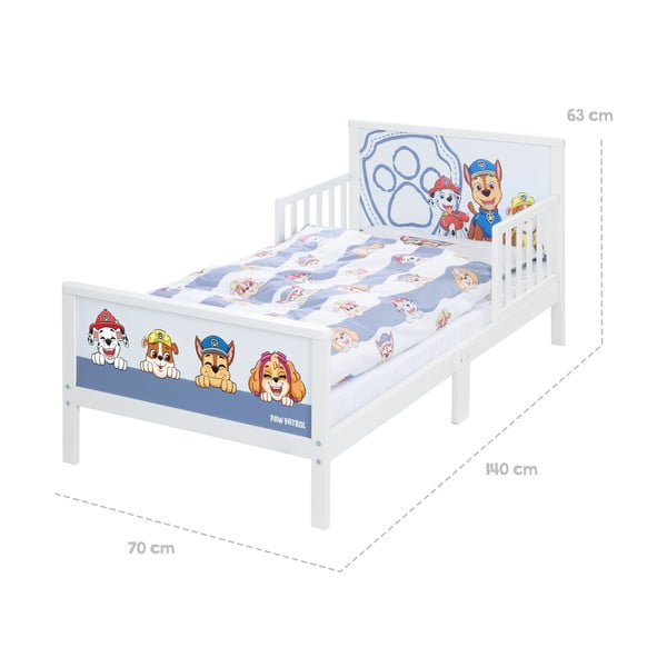 Vaikiška lova baltos spalvos/mėlynos spalvos 70x140 cm Paw Patrol – Roba-image-3