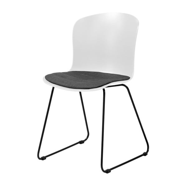 "Interstil Story" pilkos ir baltos spalvos valgomojo kėdė