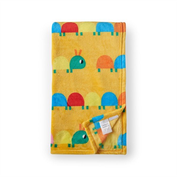 Geltonos spalvos fleece tipo vaikiškas pledas 130x170 cm Curious Caterpillar – Catherine Lansfield