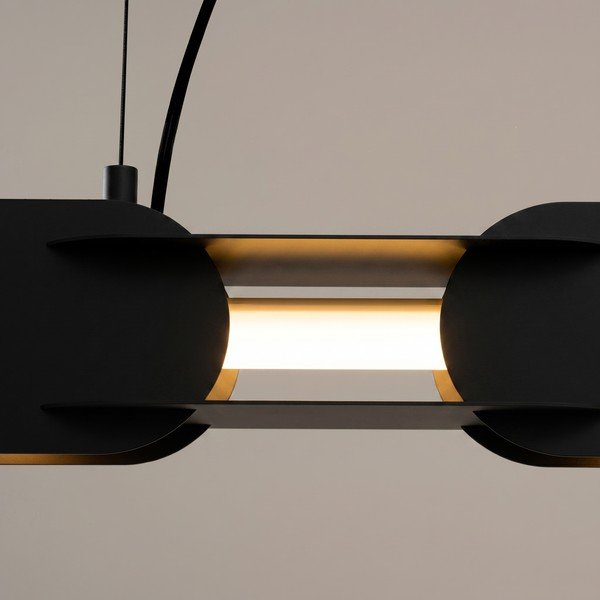 Juodos spalvos iš metalo kabantis šviestuvas LED CHAIN – Thoro-image-2