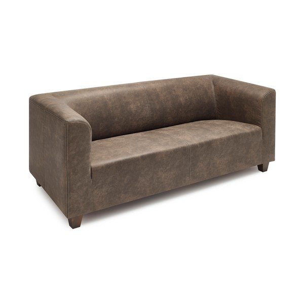 Tamsiai ruda trivietė sofa Bobochic Paris Django Preston-image-2