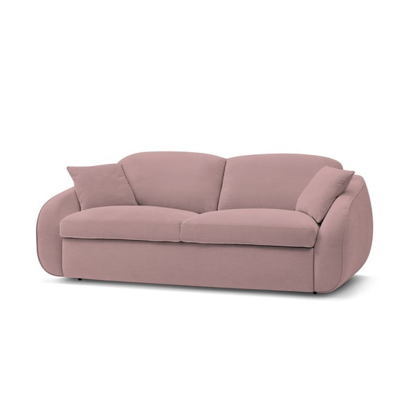 Sulankstoma sofa šviesiai rožinės spalvos 235 cm Cezanne – Bobochic Paris-image-3