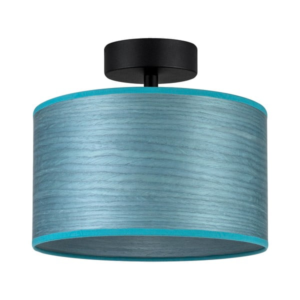 Mėlynas natūralios medienos lubinis šviestuvas Sotto Luce Ocho S, ⌀ 25 cm