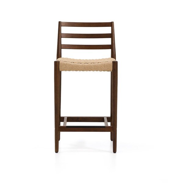 Rudos spalvos/natūralios spalvos iš ąžuolo masyvo baro taburetė (sėdynės aukštis 65 cm) Analy – Kave Home-image-2