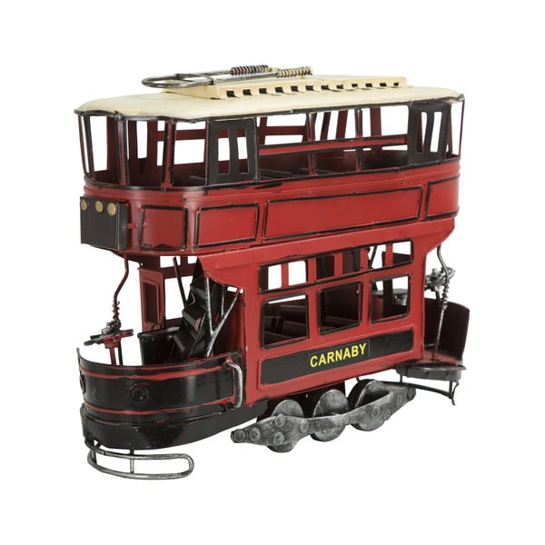 Dekoratyvinis raudono metalo tramvajus Mauro Ferretti