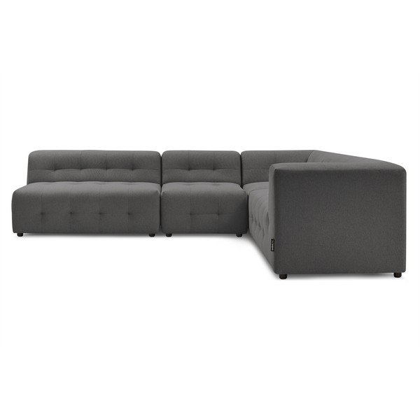 Tamsiai pilka kampinė sofa (dešinysis kampas) Kleber - Bobochic Paris-image-4