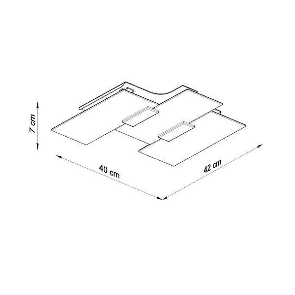 Lubinis šviestuvas baltos spalvos 42x40 cm su stiklo gaubtu Veronica – Sollux-image-3