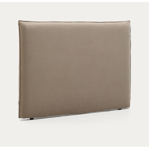 Taupe spalvos iš audinio galvūgalis 180x118 cm Jaira – Kave Home-image-4