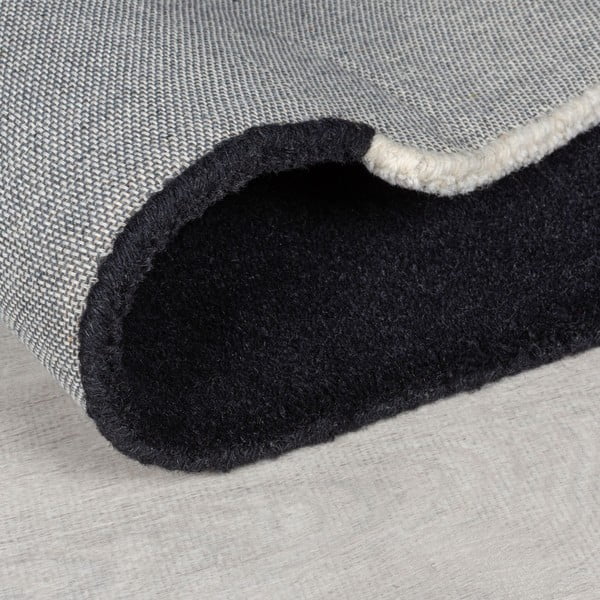 Rankų darbo juodos spalvos/pilkos spalvos iš vilnos kilimas 200x290 cm Collage Monochrome – Flair Rugs-image-2