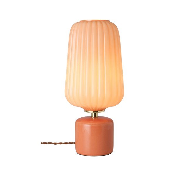 Rausvos spalvos iš stiklo stalinis šviestuvas (aukštis 40 cm) Daria – Ellos Home-image-3