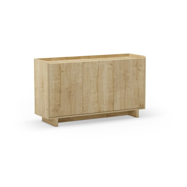 Natūralios spalvos šoninė spintelė iš ąžuolo 140x80x40 cm Daira – Marckeric-image-3